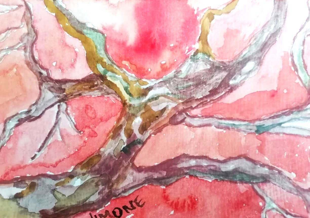 EMILIO JIMONE | Detalle de Jacaranda en otoño | Watercolor on paper 22 cm x 14 cm