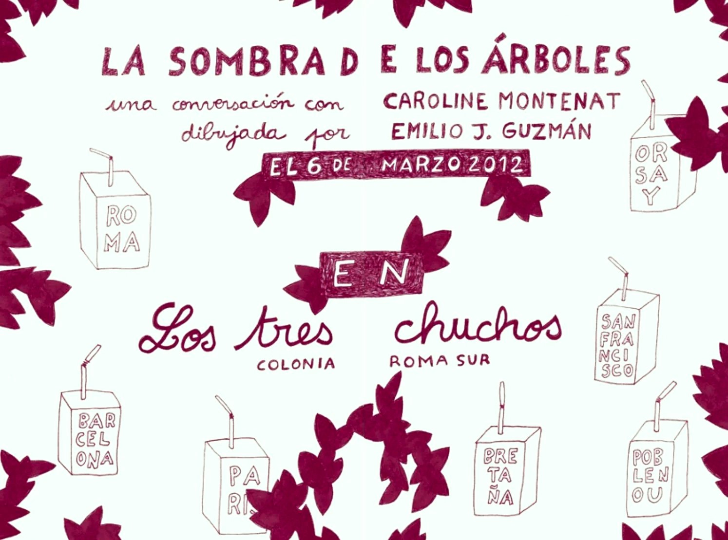 Captura - La sombra de los árboles, Una conversación con Caroline Montenat, Dibujada por EMILIO JIMONE.