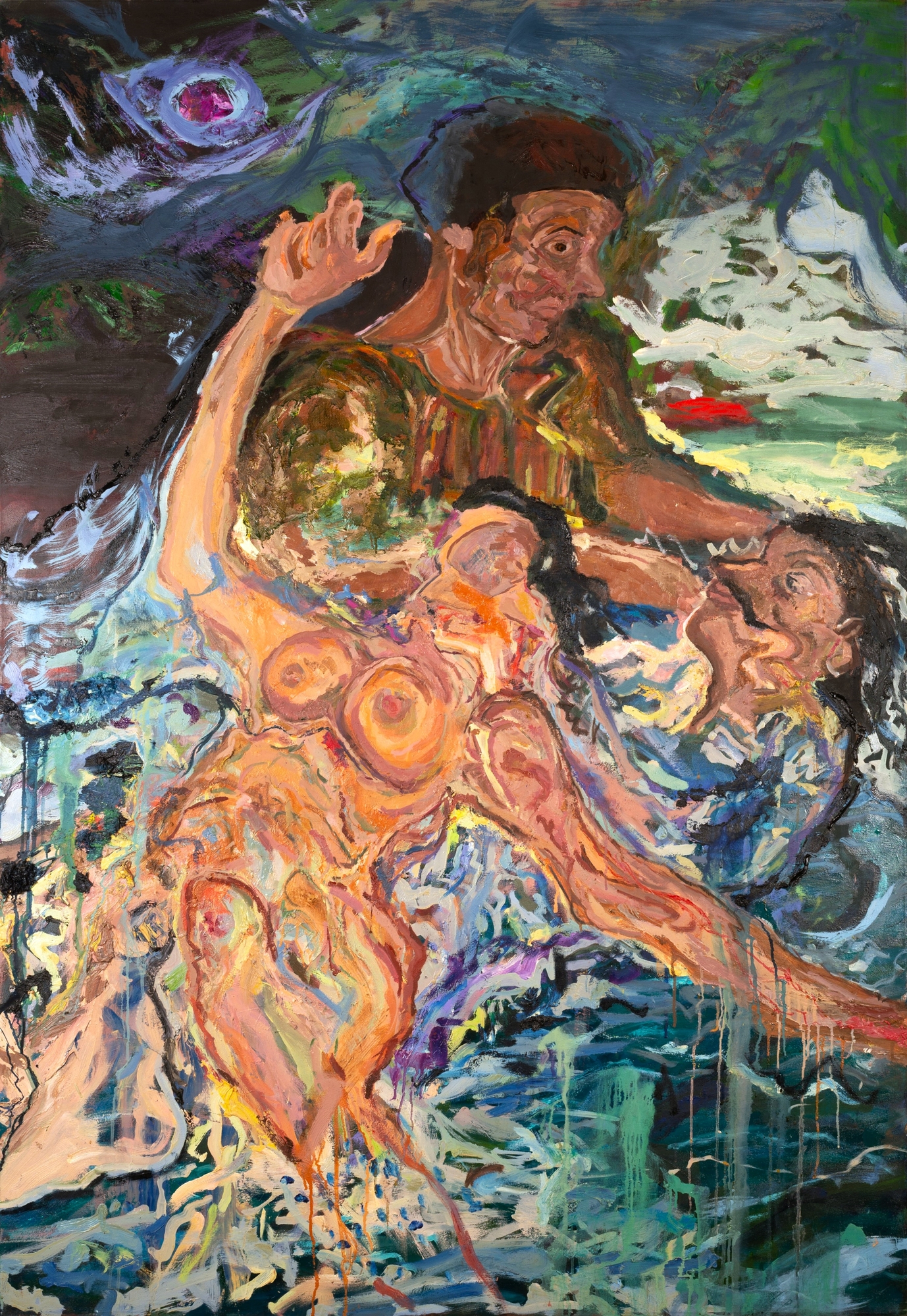 EMILIO JIMONE | Marea detrás de ella | Oleo sobre tela 136 cm x 200 cm | 2015